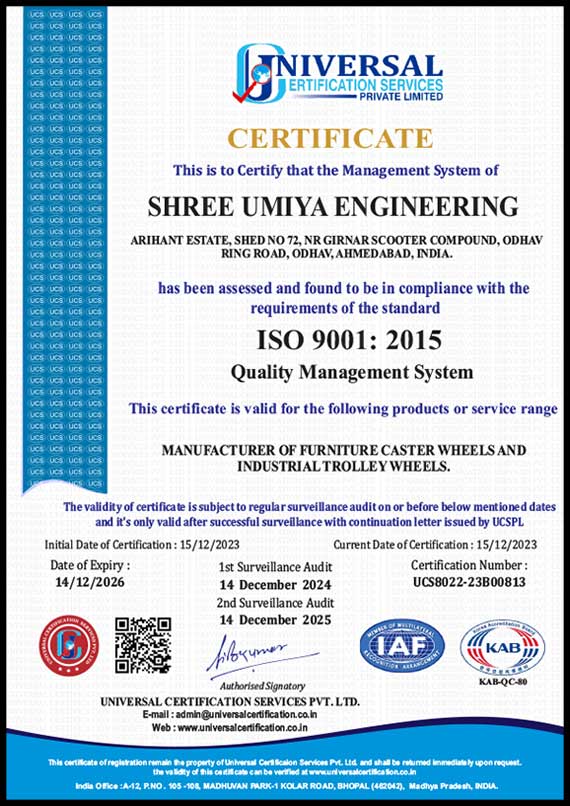 Quality certificate